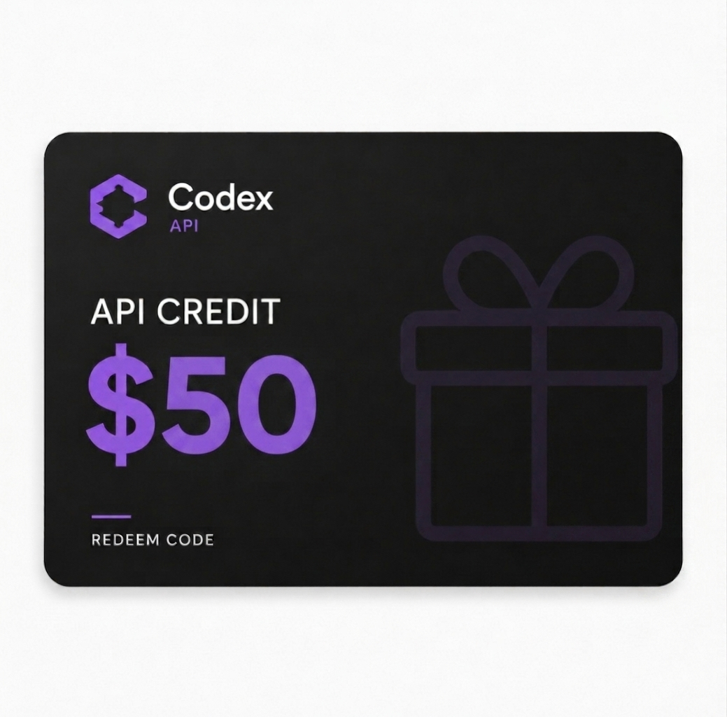 Codex API Credit – $50 Redeem Code
